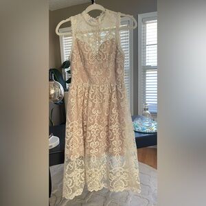 Soieblu Cream Lace Dress
